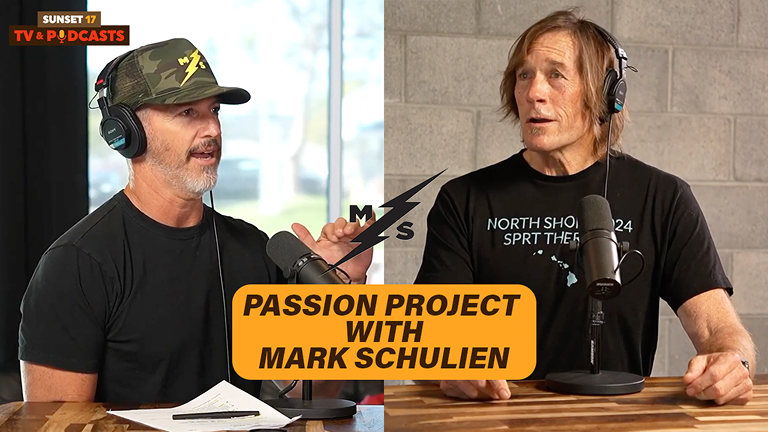 Mark Schulien talking about his passion project on a Sunset 17 TV & Podcasts episode
